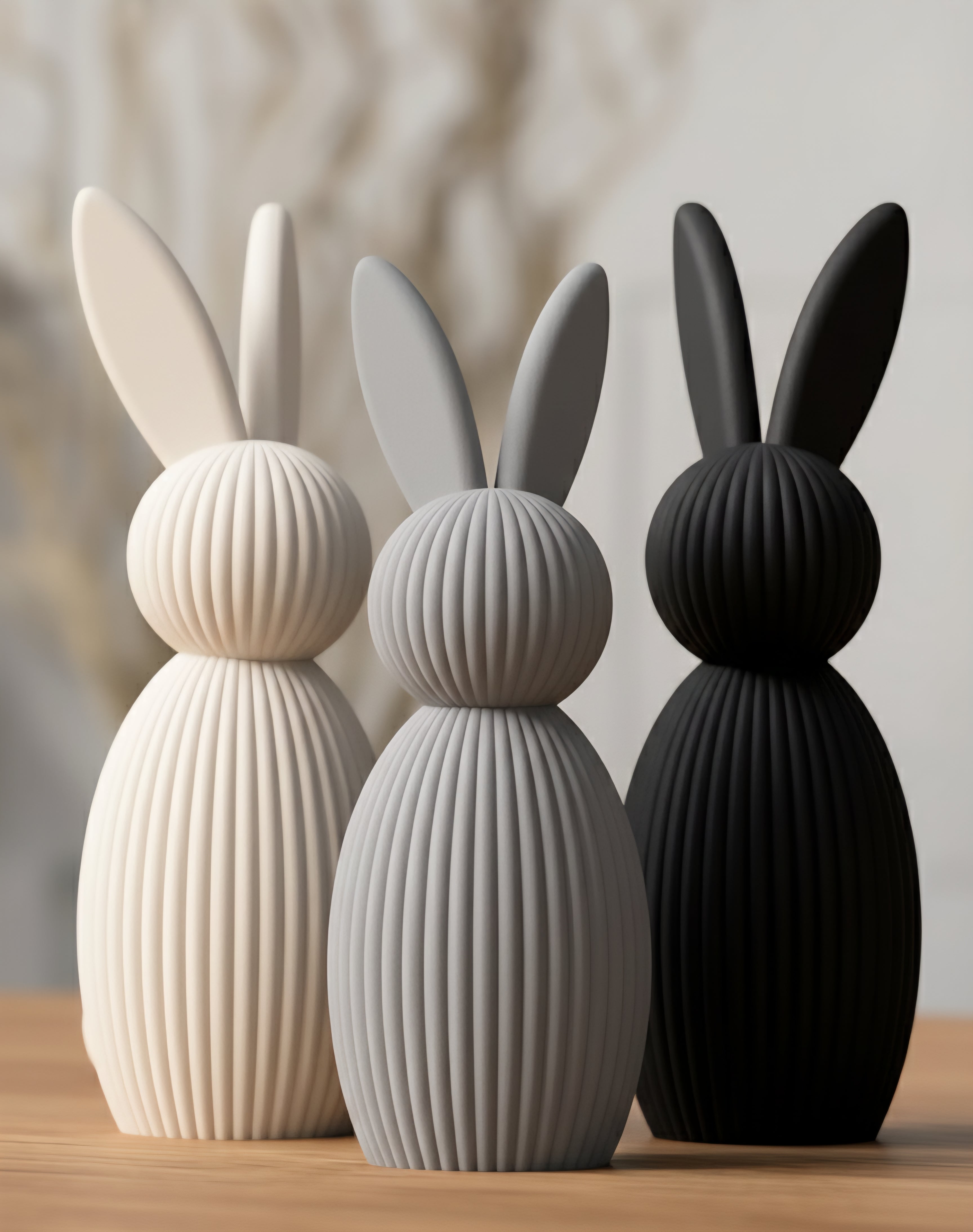 Coniglietti Pasquali, decorazioni di Pasqua kit da 3